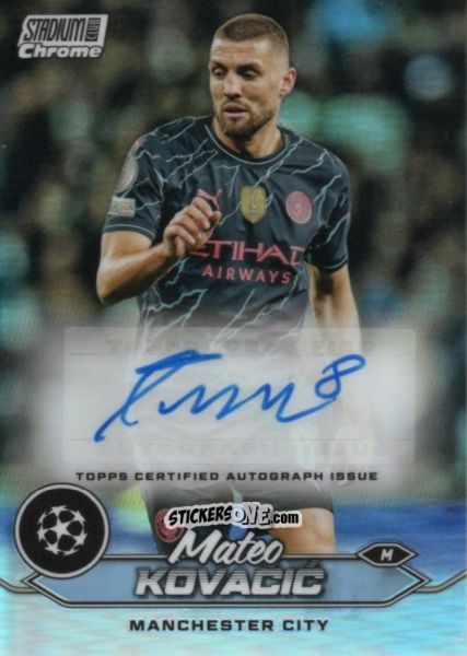 Figurina Mateo Kovacic - Stadium Club Chrome UEFA Club Competitions 2023-2024
 n. CA-MK - Topps