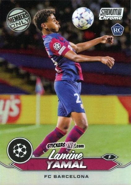 Figurina Lamine Yamal - Stadium Club Chrome UEFA Club Competitions 2023-2024
 n. 27B - Topps