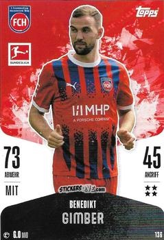 Cromo Benedikt Gimber - German Fussball Bundesliga 2024-2025. Match Attax
 n. 136 - Topps