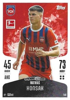 Cromo Mathias Honsak - German Fussball Bundesliga 2024-2025. Match Attax
 n. 140 - Topps