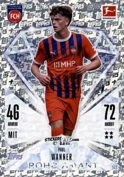 Sticker Paul Wanner - German Fussball Bundesliga 2024-2025. Match Attax
 n. 142 - Topps
