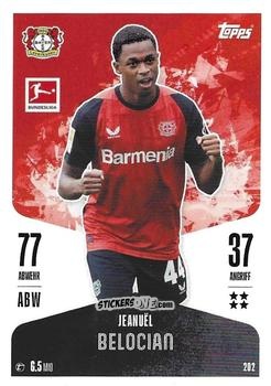 Sticker Jeanuël Belocian - German Fussball Bundesliga 2024-2025. Match Attax
 n. 202 - Topps