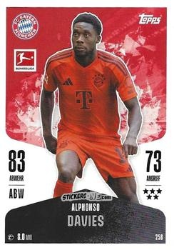 Cromo Alphonso Davies - German Fussball Bundesliga 2024-2025. Match Attax
 n. 258 - Topps