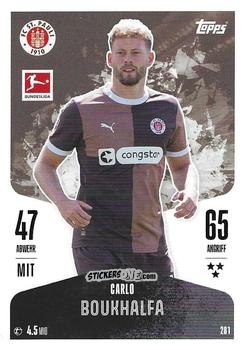 Figurina Carlo Boukhalfa - German Fussball Bundesliga 2024-2025. Match Attax
 n. 281 - Topps