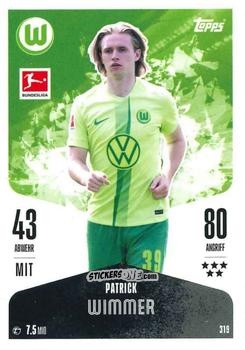 Figurina Patrick Wimmer - German Fussball Bundesliga 2024-2025. Match Attax
 n. 319 - Topps