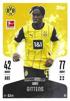Sticker Jamie Gittens - German Fussball Bundesliga 2024-2025. Match Attax
 n. 83 - Topps