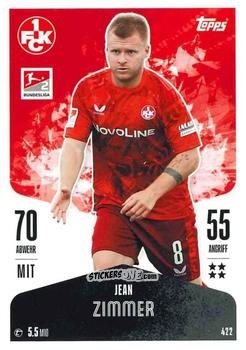 Sticker Jean Zimmer - German Fussball Bundesliga 2024-2025. Match Attax
 n. 422 - Topps