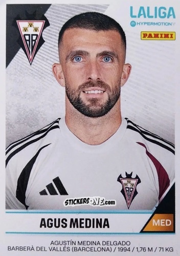 Cromo Agus Medina - LaLiga Hypermotion 2024-2025
 n. 12 - Panini