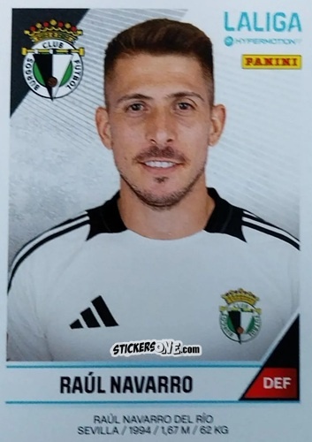Figurina Raúl Navarro - LaLiga Hypermotion 2024-2025
 n. 44A - Panini