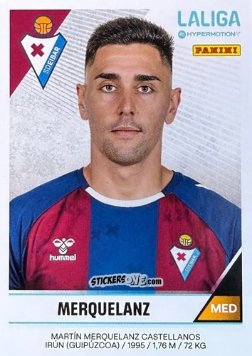 Figurina Martín Merquelanz - LaLiga Hypermotion 2024-2025
 n. 166B - Panini