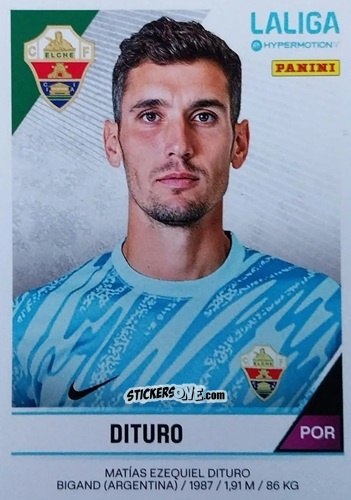 Sticker Matías Dituro - LaLiga Hypermotion 2024-2025
 n. 175 - Panini