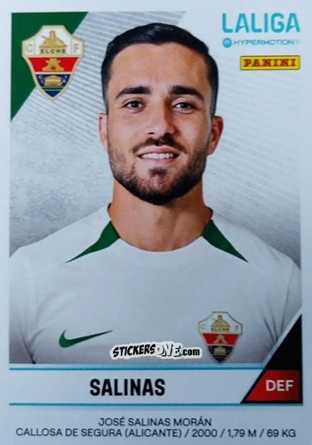 Sticker José Salinas - LaLiga Hypermotion 2024-2025
 n. 181 - Panini