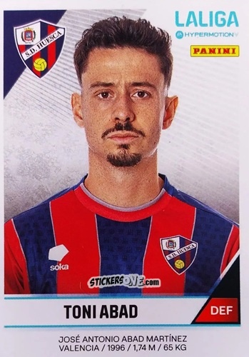 Sticker Toni Abad - LaLiga Hypermotion 2024-2025
 n. 253 - Panini