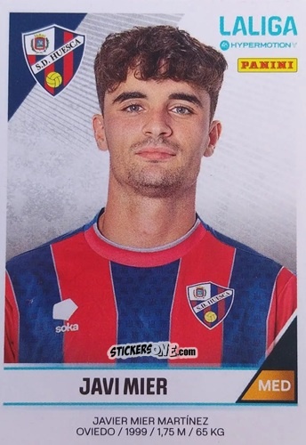 Sticker Javi Mier - LaLiga Hypermotion 2024-2025
 n. 262 - Panini