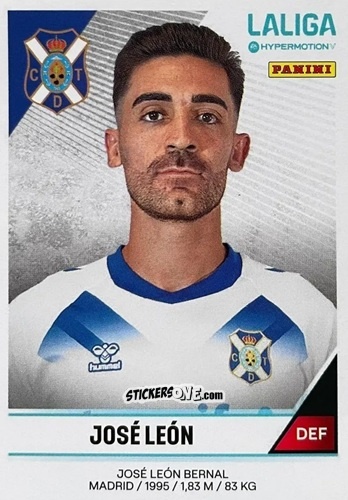 Sticker José León - LaLiga Hypermotion 2024-2025
 n. 389 - Panini