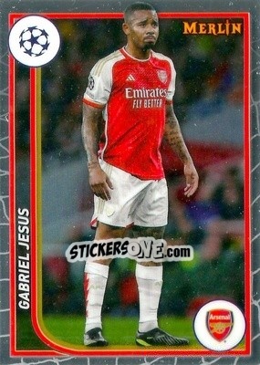 Figurina Gabriel Jesus - Chrome UEFA Club Competitions 2023-2024
 n. 12 - Topps Merlin