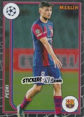 Sticker Pedri - Chrome UEFA Club Competitions 2023-2024
 n. 33 - Topps Merlin