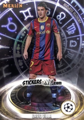 Sticker David Villa - Chrome UEFA Club Competitions 2023-2024
 n. AA-14 - Topps Merlin