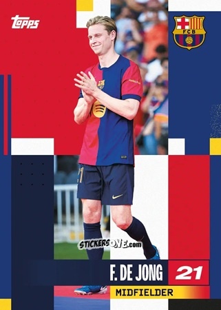 Sticker F. De Jong - FC Barcelona 2024-2025 Team Set
 n. 12 - Topps