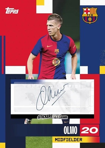 Cromo Olmo - FC Barcelona 2024-2025 Team Set
 n. AU-DO - Topps