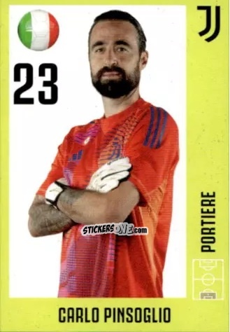 Sticker Carlo Pinsoglio - Juventus 2024-2025 n. 6 - Euro Publishing