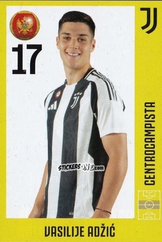 Cromo Vasilize Adzic - Juventus 2024-2025 n. 19 - Euro Publishing