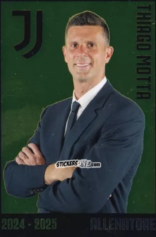Figurina Thiago Motta - Juventus 2024-2025 n. J1 - Euro Publishing