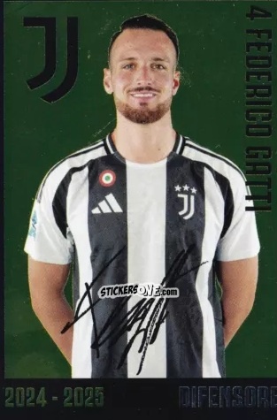 Sticker Federico Gatti - Juventus 2024-2025 n. J6 - Euro Publishing