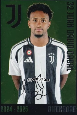 Sticker Juan David Cabal - Juventus 2024-2025 n. J10 - Euro Publishing