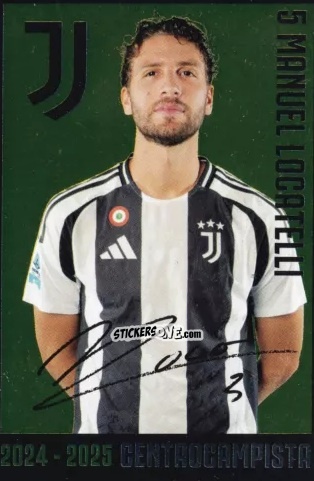 Cromo Manuel Locatelli - Juventus 2024-2025 n. J13 - Euro Publishing