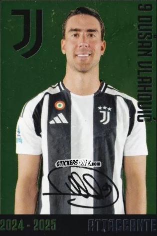 Figurina Dusan Vlahovic - Juventus 2024-2025 n. J22 - Euro Publishing