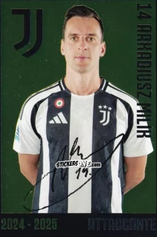 Figurina Arkadiusz Milik - Juventus 2024-2025 n. J25 - Euro Publishing