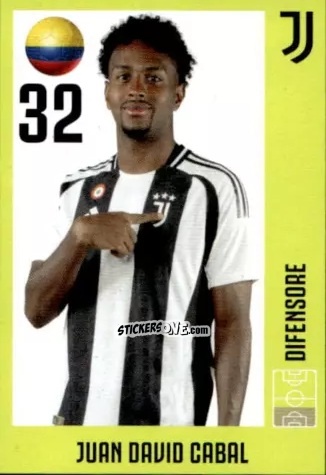 Sticker Juan David Cabal - Juventus 2024-2025 n. 13 - Euro Publishing
