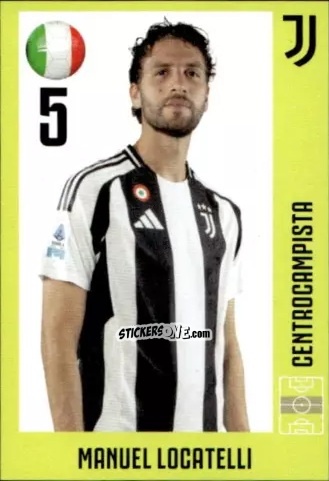 Cromo Manuel Locatelli - Juventus 2024-2025 n. 16 - Euro Publishing