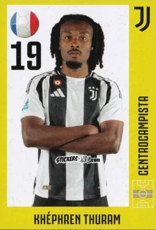 Cromo Khephren Thuram - Juventus 2024-2025 n. 21 - Euro Publishing