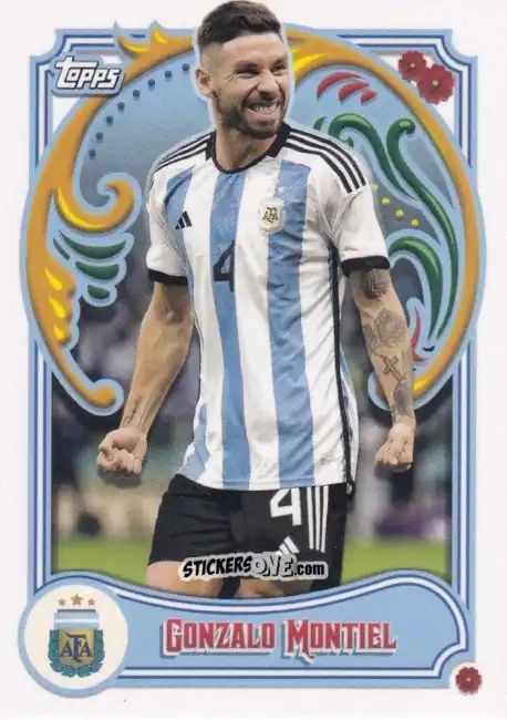 Sticker Gonzalo Montiel - Argentina Fileteado 2023 n. 5 - Topps