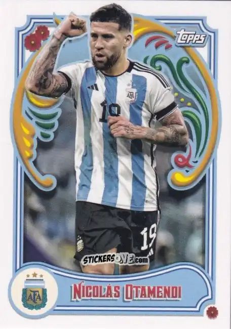 Figurina Nicolás Otamendi - Argentina Fileteado 2023 n. 7 - Topps