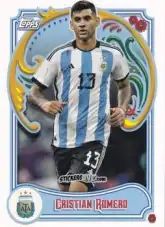 Sticker Cristian Romero - Argentina Fileteado 2023 n. 8 - Topps