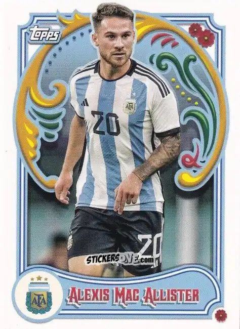 Cromo Alexis Mac Allister - Argentina Fileteado 2023 n. 16 - Topps