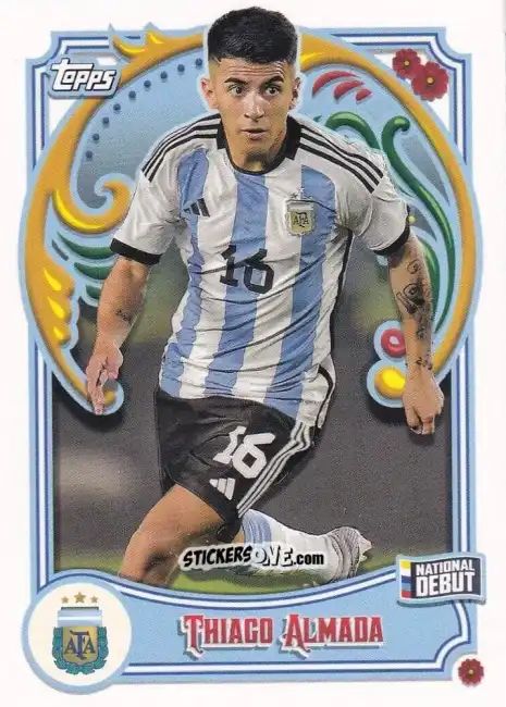 Sticker Thiago Almada - Argentina Fileteado 2023 n. 25 - Topps