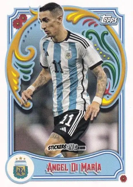 Figurina Ángel Di María - Argentina Fileteado 2023 n. 26 - Topps