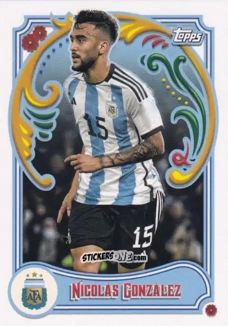 Figurina Nicolas González - Argentina Fileteado 2023 n. 29 - Topps