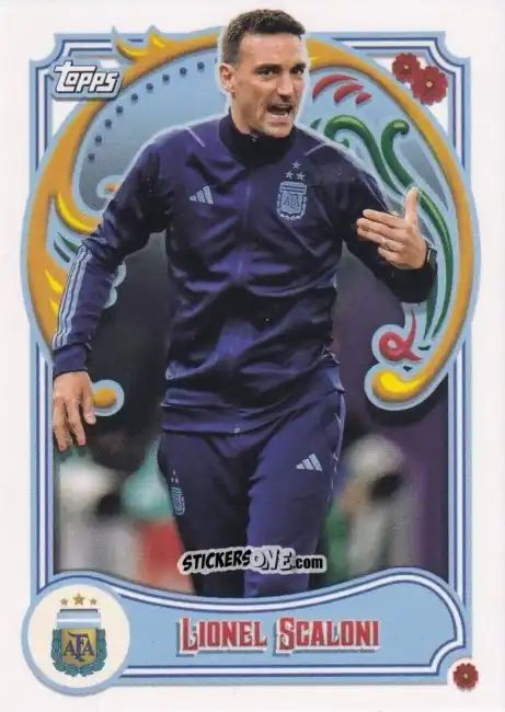 Cromo Lionel Scaloni - Argentina Fileteado 2023 n. 30 - Topps