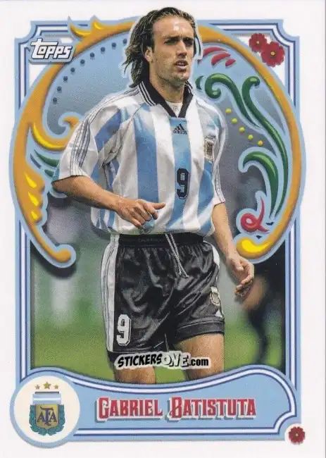 Sticker Gabriel Batistuta - Argentina Fileteado 2023 n. 43 - Topps