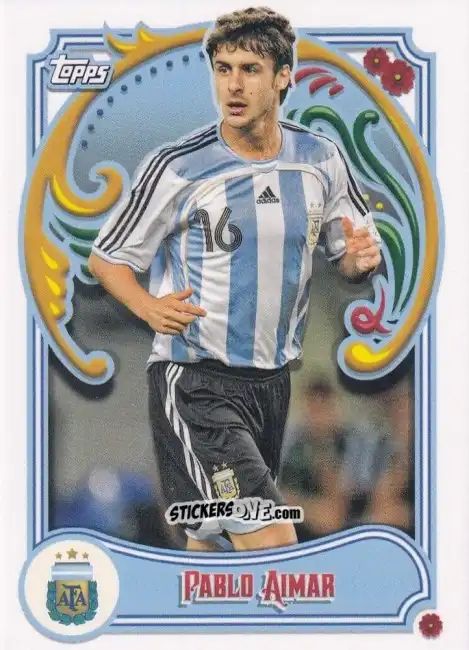 Cromo Pablo Aimar - Argentina Fileteado 2023 n. 44 - Topps