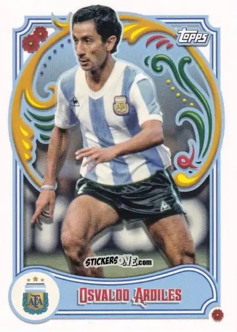 Figurina Osvaldo Ardiles - Argentina Fileteado 2023 n. 45 - Topps