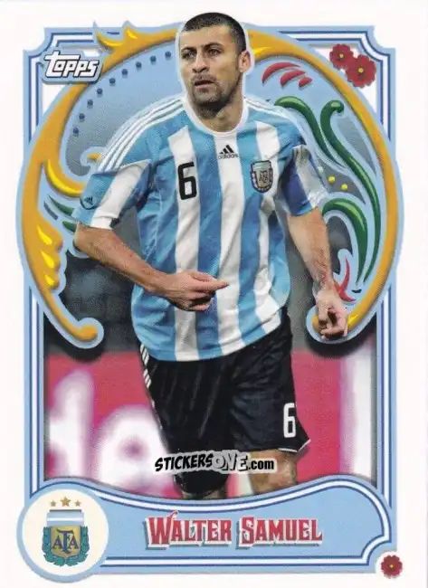 Sticker Walter Samuel - Argentina Fileteado 2023 n. 47 - Topps
