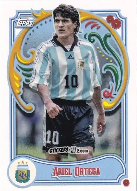Sticker Ariel Ortega - Argentina Fileteado 2023 n. 48 - Topps
