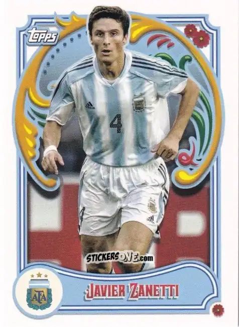 Figurina Javier Zanetti - Argentina Fileteado 2023 n. 49 - Topps