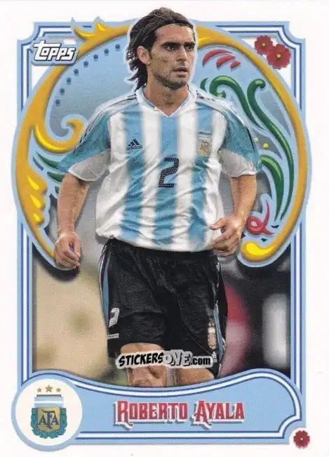 Figurina Roberto Ayala - Argentina Fileteado 2023 n. 50 - Topps